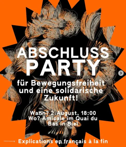 🎉 Closing party – for freedom of movement and a future based on solidarity! 🎶